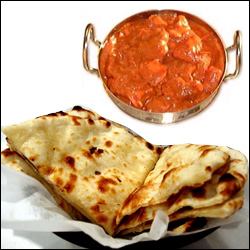 "Butter Naans -6 pcs ,  Butter Chicken - 1 Plate (Non veg) - Click here to View more details about this Product